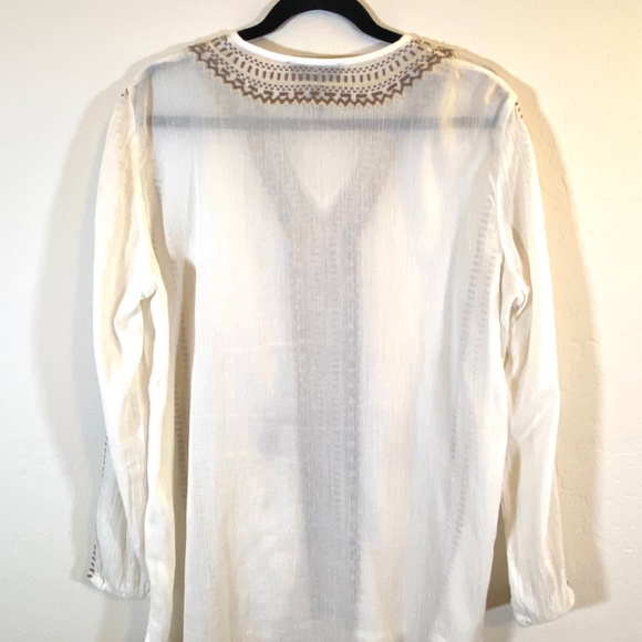 Karen Kane Boho Gorpcore Granola Earthy Women’s Small Peasant Top - Picture 3 of 14